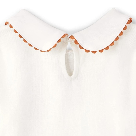 Gymboree Long Sleeve Embroidered Pumpkin Peter Pan Collar Blouse‼️FINAL SALE - Picture 4 of 4